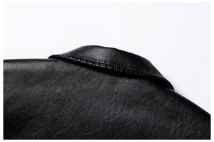 Custom Embossed Logo Cowhide Leather Jacket Premium Chrome Tanned Non Split Leather <b>Coat</b> - Product Image 3