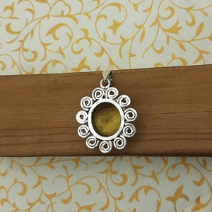 จี้เลมอนโทแพซ925อัญมณีเงินสเตอร์ลิงเครื่องประดับแฮนด์เมดเครื่องประดับทำมือสำหรับผู้หญิง925คุณภาพสูงเงินสเตอร์ลิง - Product Image 5