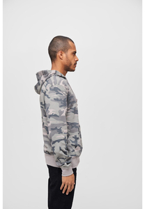 Sweat à capuche unisexe épais surdimensionné imprimé camouflage avec logo personnalisé Sweat à capuche de couleur pure Sweats à capuche High Street - Product Image 3