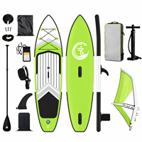 Planche de SUP gonflable OEM en EVA et Drop Stitch, construction de planche de windsurf et de kite, portable et étanche pour les eaux offshore