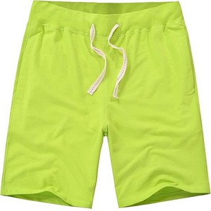 กางเกงขาสั้นออกกำลังกายสำหรับผู้ชายสีเหลือง5นิ้วผ้าฝ้าย100% นุ่มสบายเนื้อผ้าถักลายผ้านุ่มมีสไตล์สำหรับแอคทีฟ - Product Image 5