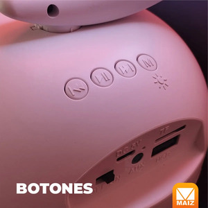 Bluetooth <b>Speaker</b> with <b>LED</b> Lights, Rechargeable FM Radio, Astronaut Design - Assorted Colors - Product Image 6