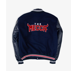 Veste universitaire personnalisée unisexe 'The Mecca' Université Howard Brodée HBCU Letterman Double boutonnage Toile Shell Hiver - Product Image 3