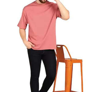 Camiseta extragrande vintage personalizada para hombre para primavera y verano, 100% de algodón, corte holgado, estilo informal, diseño en blanco, stock - Product Image 4