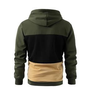 Sudadera con capucha de lana de algodón 100% pesado de alta calidad, cremallera de gran tamaño, logotipo personalizado anticontracción, diseño de Jersey, estilo con cremallera - Product Image 4