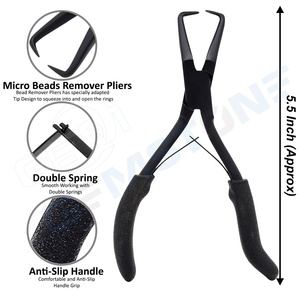 Kit Profesional de Herramientas de Acero Inoxidable para Extensiones de Cabello con Microperlas, Cintas Adhesivas, Alicates, Clips, Agujas, Hilos y Estuche de Almacenamiento - Product Image 5