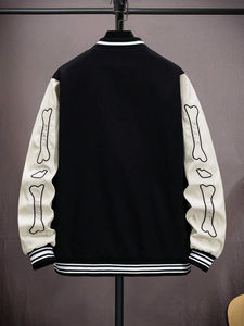 OEM Manufacturer High Quality Letterman Varsity Jacket for Men Custom Embroidery Patches Street Style College Baseball Jacket - Product Image 2