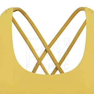 เสื้อชั้นในกีฬาสำหรับผู้หญิง แบบ U-Neck สายปรับได้ รองรับทรงดีเยี่ยม คุณภาพเยี่ยม ระบายอากาศได้ดี เหมาะสำหรับออกกำลังกาย สีพื้น ปรับขนาดได้ - Product Image 6