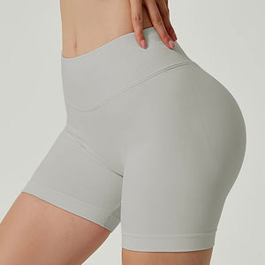 Nuevo estilo de cintura alta Fitness Yoga Tallas grandes Pantalones cortos de ciclismo para mujer Entrenamiento sin costuras Ropa activa Pantalones cortos de motorista con estampado para mujer - Product Image 3