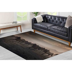 Alfombra de Chenilla con Caballos Salvajes: Decoración Antideslizante para Amantes de los Caballos, Alfombra Delgada No Tejida - Product Image 3