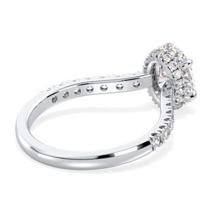 REYES Design élégant 14K 18K 22K or blanc Moissanite Cadeaux de mariage Bijoux fins pour femmes Fiançailles de luxe Bijoux fins pour elle - Product Image 4