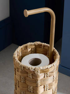 New collection of bathroom <b>accessories</b> from Vietnam, handicraft <b>toilet</b> paper holder basket for natural bathroom decor. - Product Image 2