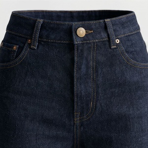 Customizable Wholesale <b>Women</b> Denim <b>Jeans</b> Sand Wash Breathable Dip Dye Ripped Frayed Straight Premium Trendy Fashion Trousers - Product Image 4