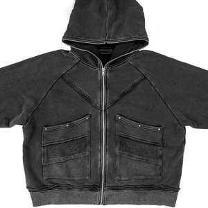 เสื้อฮู้ดผ้าฝ้าย100% ซักลายกรดโอเวอร์ไซส์ออกแบบได้ตามต้องการสำหรับผู้ชายและผู้หญิงเสื้อสเวตเชิ้ตดีไซน์เนอร์สำหรับฤดูหนาว - Product Image 2