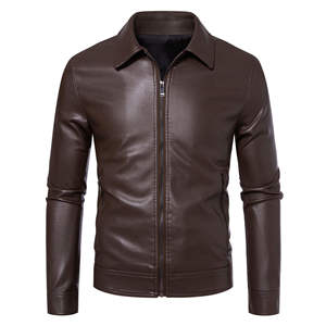 Chaqueta de cuero genuino de piel de vaca para hombre directa de fábrica de Pakistán resistente a la intemperie transpirable de secado rápido sin cuello Spring High Street - Product Image 3