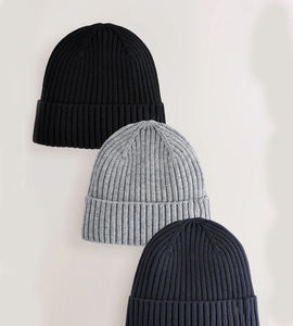 Gorro de Invierno Unisex de Alta Calidad, Tejido de Lana Cálido, Suave, con Puño, Logotipo Personalizado, para Exteriores, Informal - Product Image 1