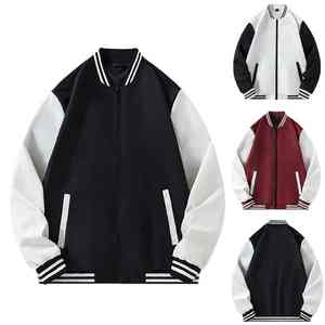 Veste de baseball personnalisée en satin fin d'automne pour hommes, nouveau design avec logo en relief, broderie, décoration, style universitaire - Product Image 6