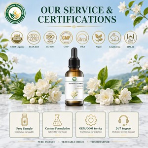 Absoluto de Jazmín Sambac 100% Puro (Jasminum Sambac) Extraído con Solvente, Aroma Floral Dulce Fresco, Probado por GC-MS, Venta al Por Mayor - Product Image 4