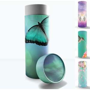 Urne en papier biodégradable pour cendres Urnes funéraires en gros et tubes de dispersion de crémation pour humains d'Inde - Product Image 3