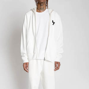 Sudaderas con capucha con cremallera de cara completa y cálida informal para hombre, diseño personalizado con cuello con capucha de invierno con patrón sólido de algodón 100% - Product Image 2