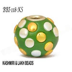 Cuentas Decorativas de Cachemira, Cuentas Lakh Duraderas y Coloridas, Perfectas para Joyería y Manualidades, Cuentas de Cachemira Hechas a Mano de la India - Product Image 1