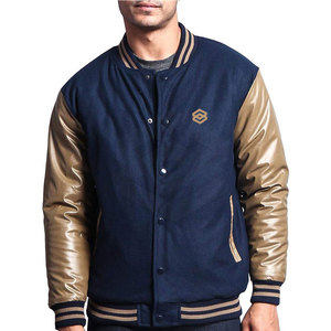 Chaquetas de Letterman con mangas de cuero ligeras de alta calidad fabricadas en Pakistán con cuello levantado para diseño de invierno Oem - Product Image 1