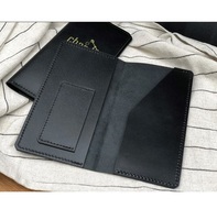 Porte-reçus rétro personnalisé, fait main, nouveau design, en cuir véritable, pour restaurant, présentoir de chèques, noir CROSS FAB
