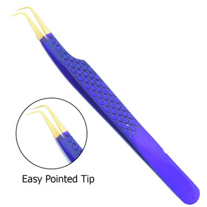 Pinces à épiler en acier inoxydable à pointe fine avec couleur personnalisée pour hommes et utilisation en salon de haute qualité - Product Image 2