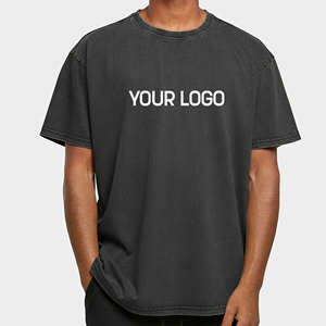 Camiseta de Calle OEM/ODM 100% Algodón de Lujo con Cuello Redondo, Hombros Caídos, Personalizable con Logotipo Bordado, Ligera - Product Image 1