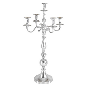 Bougeoir en aluminium poli à 5 niveaux Design standard Candélabre Métal Artisanat Hôtel Maison Jardin-pour Noël - Product Image 2
