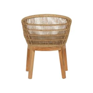 Classy Garden Arm <b>Chair</b> Combine in Legal Teak Wood a and Synthetic Cord for Perfect Leisure <b>Indoor</b> and Outdoor Dining Furniture - Product Image 5