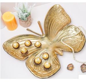 Multi Functional Decorative Dry Fruits <b>Chocolate</b> Metal Tray Elegant Design Dinner Table Decoration Serving Metal Tray - Product Image 2