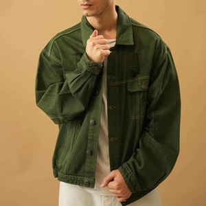 Chaqueta de Cuero y Lona de Moda para Hombre, Precio Bajo, Transpirable, Cuello Alto, Cierre de Cremallera, Logotipo Frontal, Pakistán - Product Image 2