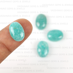Amazonite naturelle de haute qualité, cabochon ovale plat de 10x14 mm, calibré, pierre précieuse en vrac pour la fabrication de bijoux, artisanat de bijouterie - Product Image 4