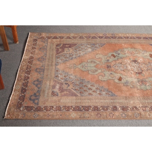 Alfombra Turca de 4.2x8 pies, Alfombra Vintage Decorativa, Alfombra Geométrica Bronce - Product Image 4