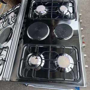 Four à gaz GPL de qualité supérieure, cuisinière à gaz autonome, 4 brûleurs à gaz + 2 électriques, 90 cm, corps en acier inoxydable, efficace 2500 W - Product Image 5