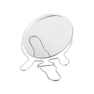 HH28 Double-Sided Round Desktop Metal Cosmetic <b>Mirror</b> 2x 13cm Magnification Customizable Logo <b>Compact</b> Style - Product Image 6