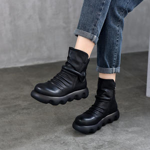 รองเท้าบูทหนังผู้หญิงทรงสูงถึงเข่า แฟชั่นรองเท้าบูทเหนือเข่า ส้นหนา สำหรับงานปาร์ตี้ฤดูหนาว ใส่ทำงาน และใส่ในชีวิตประจำวัน - Product Image 2