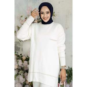 Ensemble 2 pièces en tricot régulier Anje, couleur écru, taille LSTD, 165 cm - Product Image 1