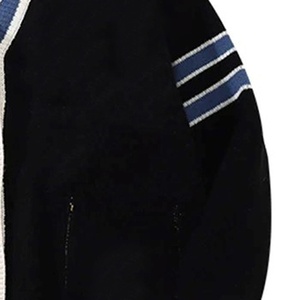 Vos logos universitaires sur un cardigan bleu en tricot pour les étudiants pull uniforme à manches longues col en V pour l'hiver - Product Image 4