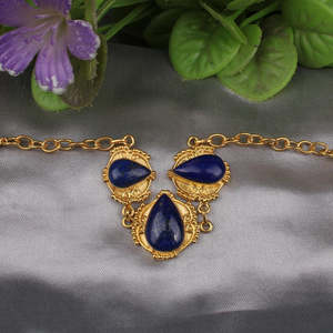 Elegante Lapislázuli Gemstone Wrap Pulsera Accesorio de moda-Venta al por mayor - Product Image 3