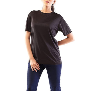 Camiseta de alta calidad personalizada al por mayor 100% algodón bajo MOQ Impresión de logotipo para mujer Material de poliéster de estilo Formal - Product Image 5