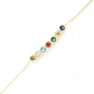 7-Row Waterway <b>Bracelet</b> 925 Sterling <b>Silver</b> with Colored Stones Elegant Crystal <b>Bracelets</b> & <b>Bangles</b> - Product Image 2