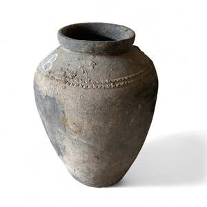 Grand pot en terre cuite vintage pour plantes et fleurs d'intérieur, design émaillé écologique pour salle à manger, jardin ou usage domestique - Product Image 1