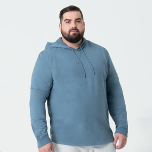 Nueva fábrica personalizada de invierno de manga larga para hombre frente logotipo personalizado Color sólido pulóver Sudadera con capucha servicio OEM - Product Image 1