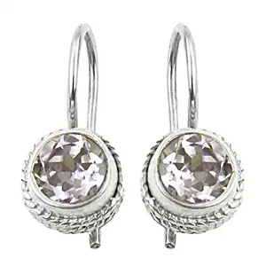 Boucles d'oreilles pendantes en argent sterling 925 avec topaze blanche pour femmes, bijoux tendance, idée cadeau - Product Image 3