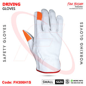 Venta caliente 2025 Guantes de conductor en cuero de vaca Guantes de seguridad de trabajo Guantes industriales estilo pulgar trapezoidal sin forro - Product Image 5