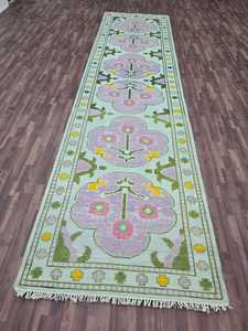 CarpetRugs Antiguo Oushak Lana Alta calidad Anudado a mano 3,1x12,1 Runner Vintage 3x10 3x18 3x30 Alfombra de sala de estar para cualquier espacio - Product Image 2