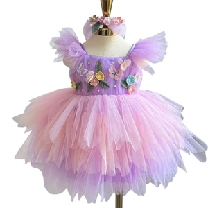 2 Robes de princesse féerique personnalisables et écologiques, inspirées de Tinkerbell, élégantes robes tutu pour bébés filles, ODM, fête, cosplay - Product Image 1