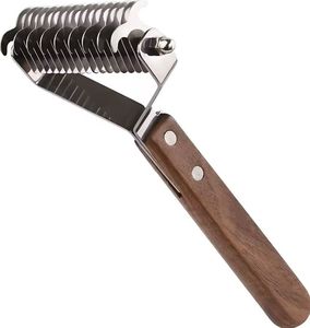 Wholesale Grooming <b>Rake</b> Comb Pet Dematting with Wooden Handle Animal Care all Variety of Veterinary Instruments Available - Product Image 2